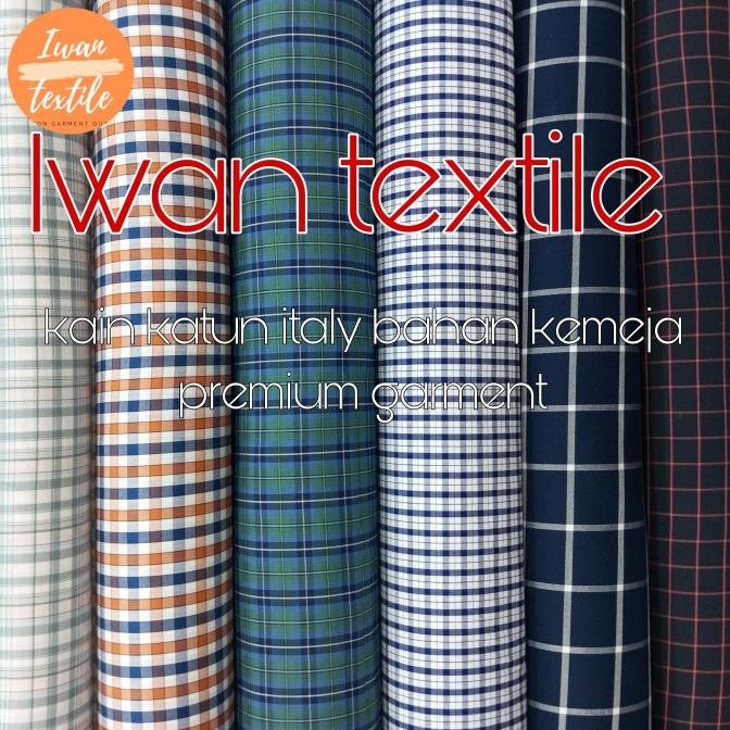 Promo Kain Katun Bahan Kemeja Pria Premium Motif Kotak Kotak