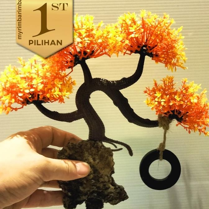 Ayunan Ban Mobil di Bonsai Plastik Hiasan Aquarium Aquascape Ikan Hias