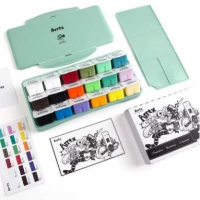 

NEW arrtx gouache 18clr x 30ml (free mixing palette) special color set