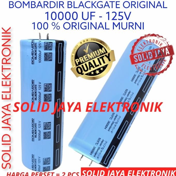 Terlaris Elco Capasitor 10000Uf 125V 10000 Uf Micro Bombardir Blackgate Asli