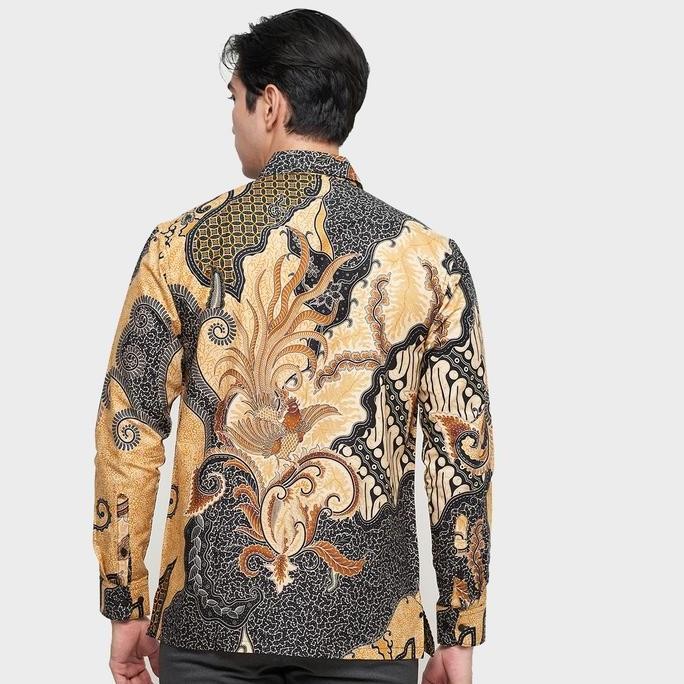 Promo Jayashree - Batik Regfit Radeva Ivory Kemeja Batik Pria Lengan Panjang - Baju Kerah Motif Bati