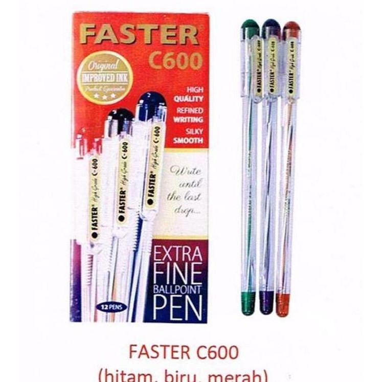 

Tersedia [ Pack ] Ballpoint Pulpen 0,7 - Faster C-600 Murah!