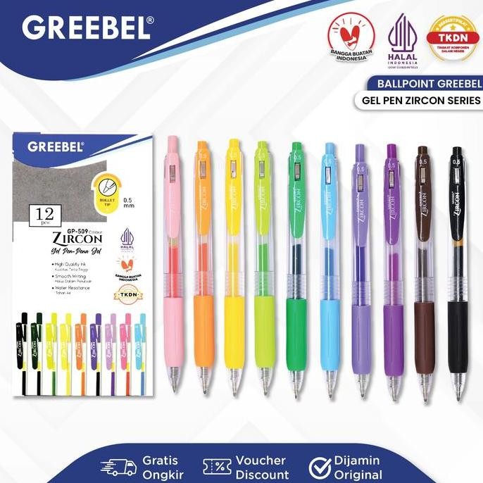 

Tersedia Greebel Pulpen Gel / Zircon Gp-509 0.5 / Ballpen Ballpoin Gel Pen
