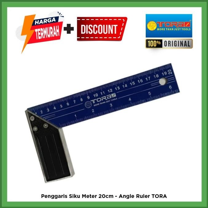 

siap kirim penggaris siku meter 20cm - angle ruler tora