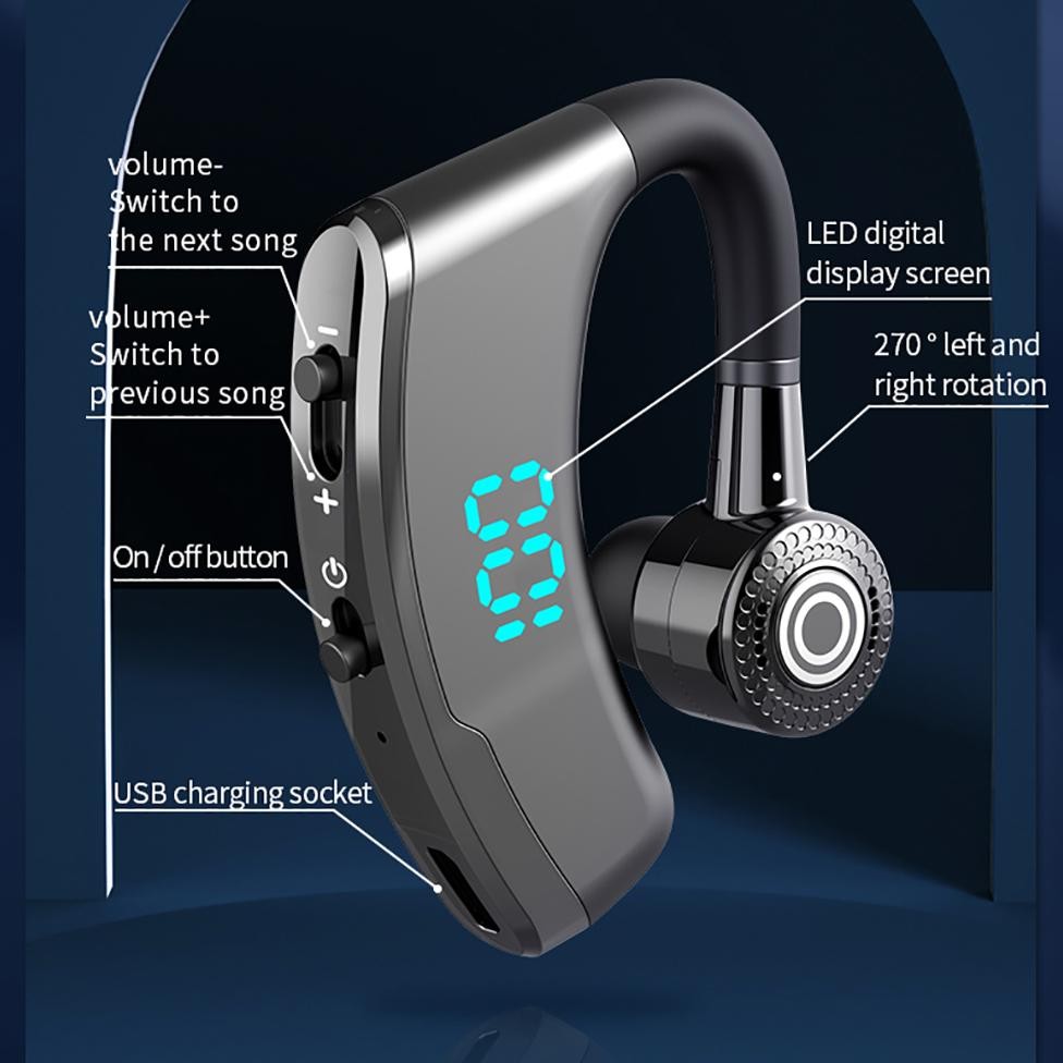 GS OriginalBASS V9 Wireless Earphone Bluetooth Full Bass Hendset Bloothooth Hedset telinga tunggal B