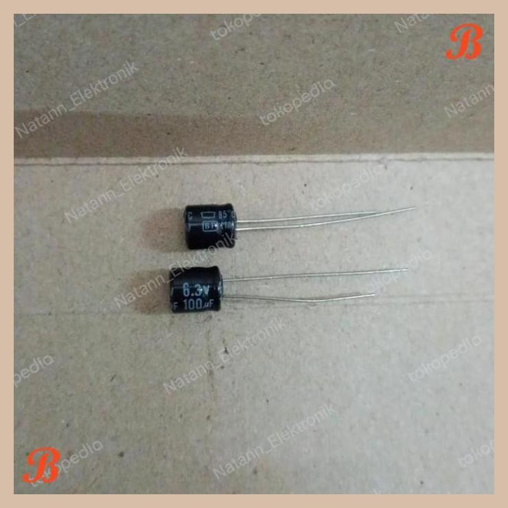 [MRD] 6408 KAPASITOR ELCO 100UF 100 UF 6.3V 6,3V 6V3 6.3 6,3 VOLT BP BIPOLAR