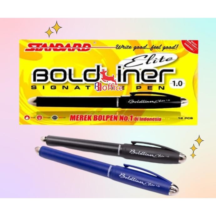 

Tersedia Pulpen Boldliner Elite 1.0 / Ballpoint Elite Signature 12 Pcs (Pack)