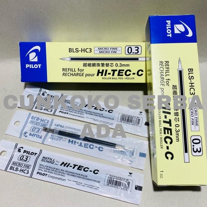 

Tersedia Refill Pulpen Pilot Hi-Tec-C Hitam 0.3 Mm / 1 Box Isi 12 Pcs