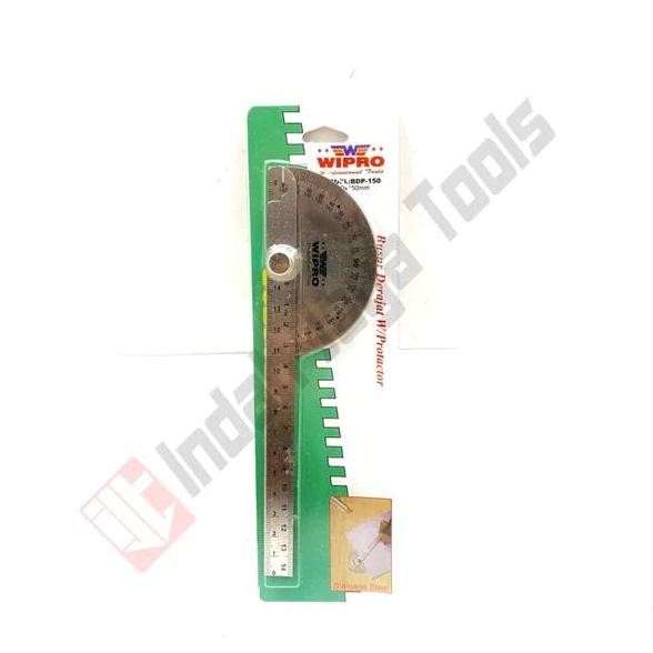 

siap kirim wipro bdp-150 busur derajat 6" protractor alat ukur sudut penggaris