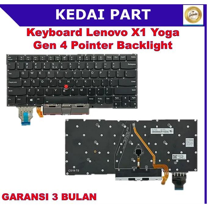 Keyboard Lenovo Thinkpad X1 Yoga Gen4 Gen 4 4th gen 20qf 20qg Pointer Backlight