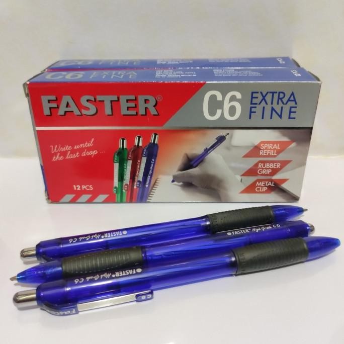 

Tersedia Pulpen Faster C6 Biru