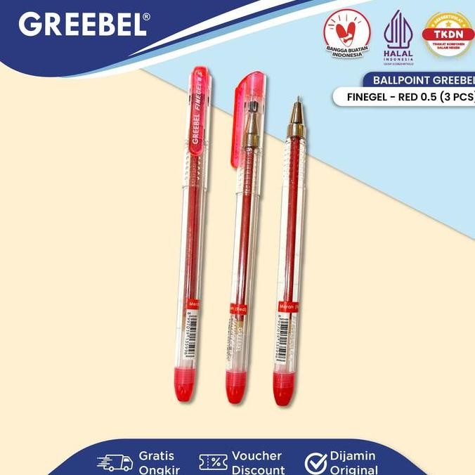 

Tersedia Greebel Gel Pen Pulpen Gel Pena Ballpen (Fine Gel - Red) / Alat Tulis Kantor Sekolah Anak
