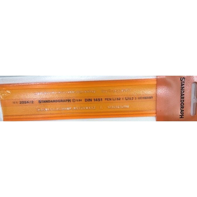 

siap kirim mal huruf / penggaris huruf 2mm standardgraph germany
