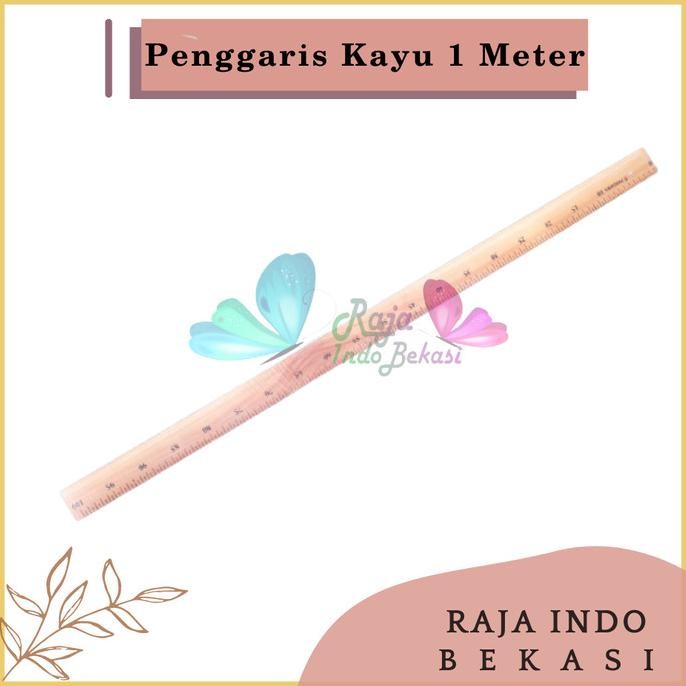 

siap kirim penggaris mistar kayu 1meter 100 cm kualitas ok penggaris kayu 100cm
