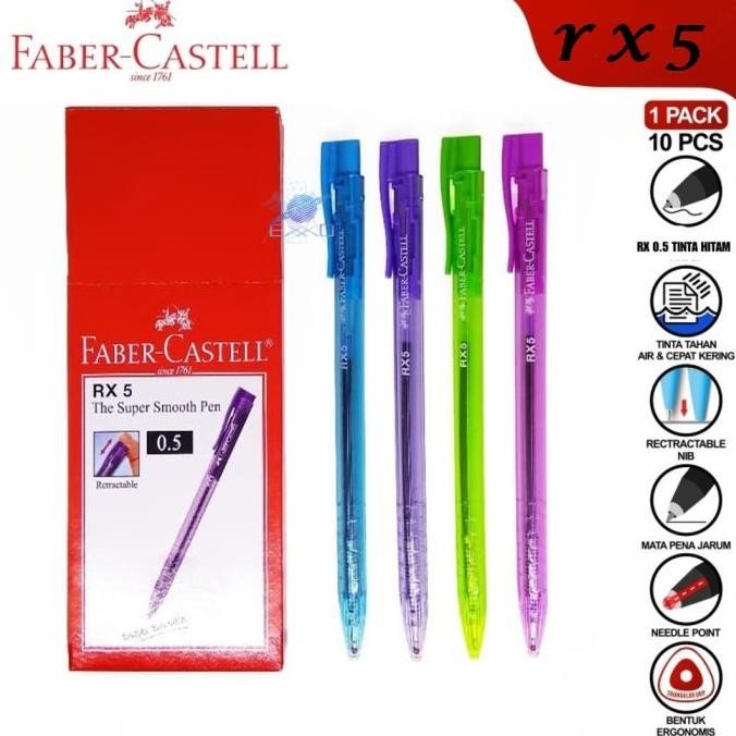 

Tersedia Pulpen Faber Castell Rx5 1Box 10Pcs