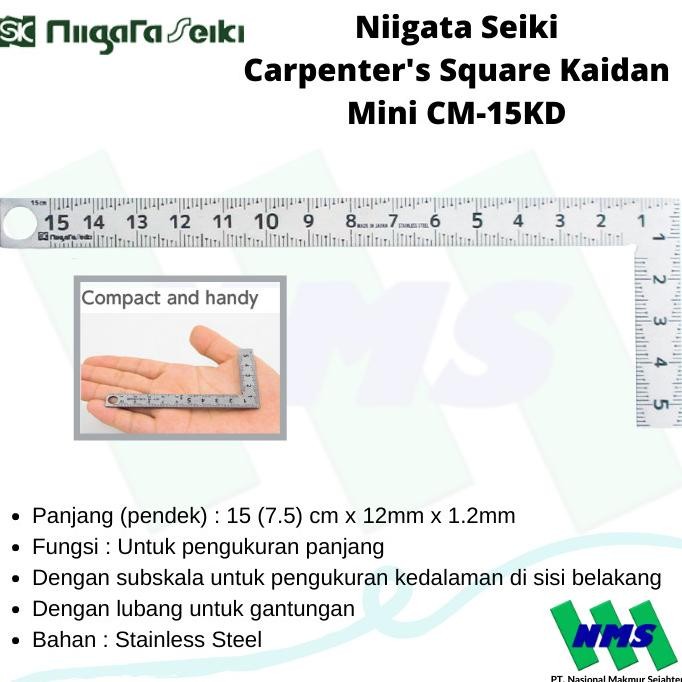 

siap kirim penggaris siku mini niigata seiki carpenter's square cm-15kd 15cm