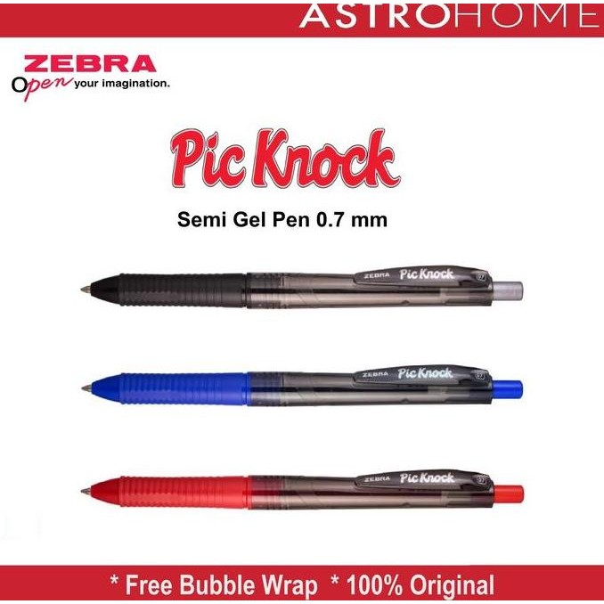 

Tersedia Pulpen Ballpoint Pen Zebra Picknock Pic Knock Semi Gel Ink Ballpen 0.7 Mm Stationery ( 1 Pax / 12 Pcs)