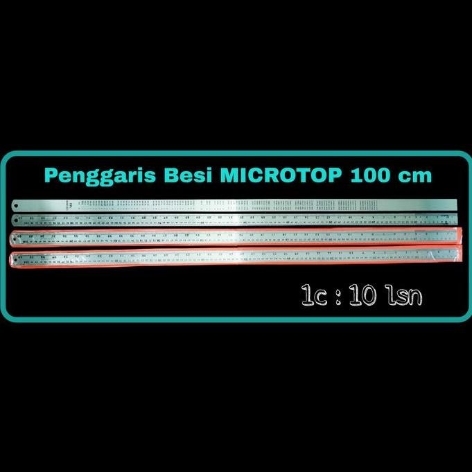 

siap kirim bos penggaris besi microtop 100 cm / garisan besi / metal ruler