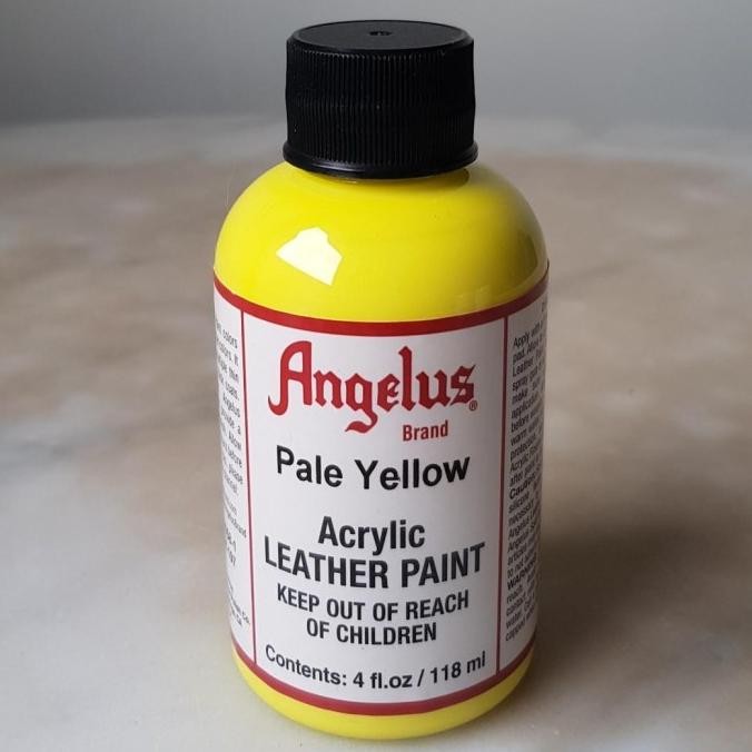 

TERBARU - Angelus Pale Yellow Acrylic Leather Paint Cat Bahan Kulit 4 Oz USA