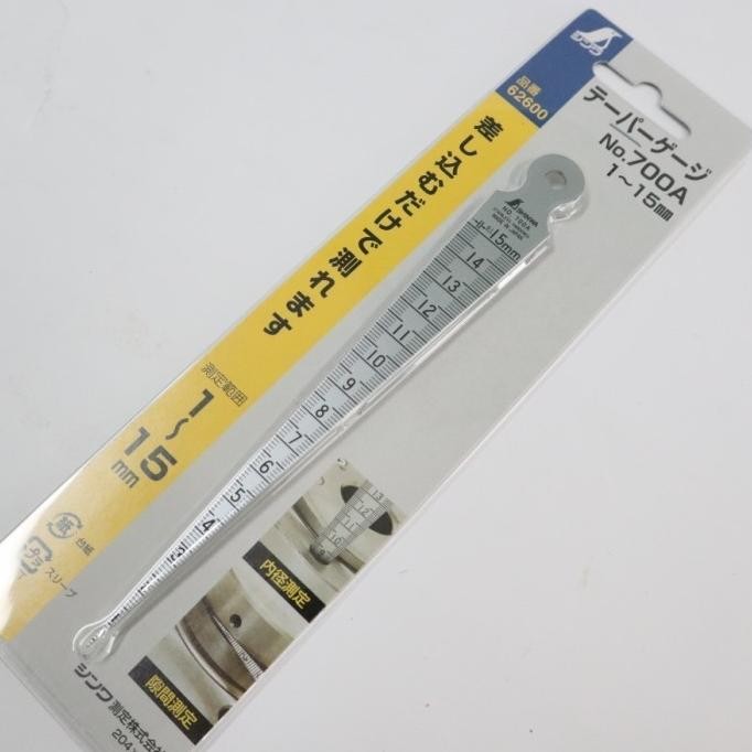 

siap kirim penggaris taper gauge 700a ( 1-15 mm ) shinwa taper gauge 62600 tapper japan