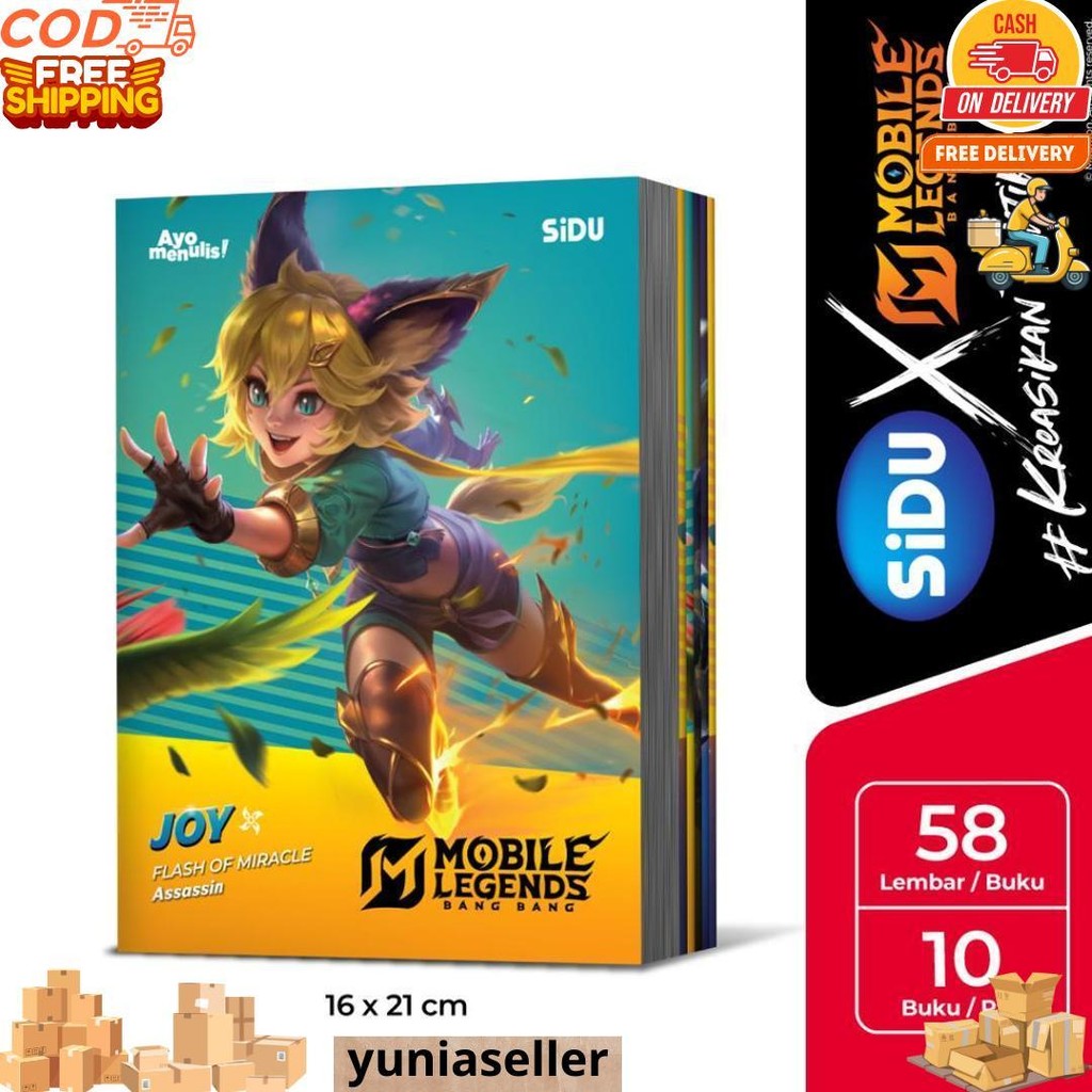

Sidu Buku Tulis Mobile Legends 58 Lembar - 10 Buku D Terlaris