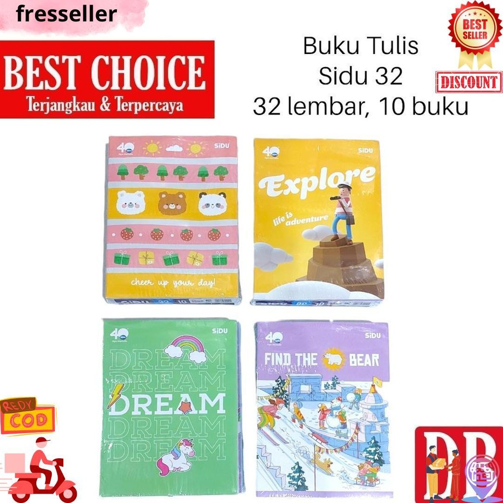 

Buku Tulis Sidu 32 Lembar (10 Pcs) D Promo Puncak