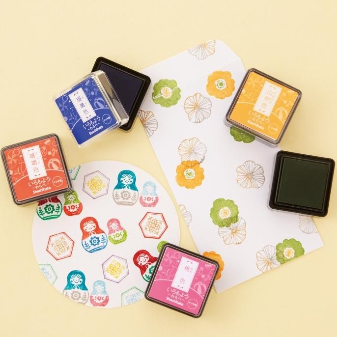 

Shachihata Iromoyo Warabe Mini Ink Pad for Stamp Japanese Colors Quick Dry Bantalan Cap Tinta Stempel