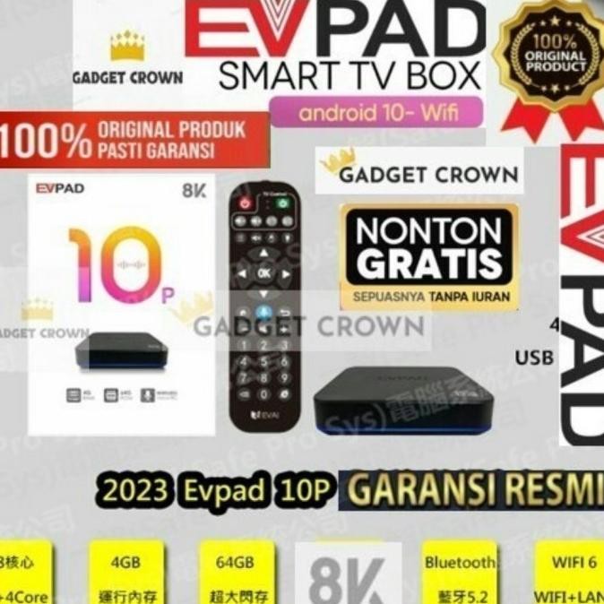Android TV Box EVPAD 11P 10P 6P RAM 4GB/64GB EVPAD 11S 10S RAM 2GB/32GB  Resmi Original brand