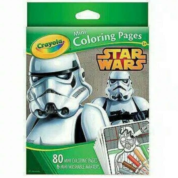 

Original Mini Coloring Pages & 6 Mini Washable Markers Crayola Star Wars Stormtroopers