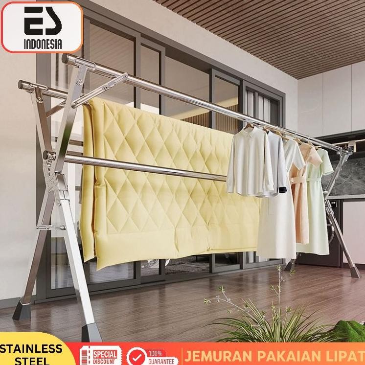 [TERMURAH] ESINDO Jemuran Baju Jemuran Pakaian Lipat/ Jemuran Baju Murah/ Jemuran Pakaian Jumbo