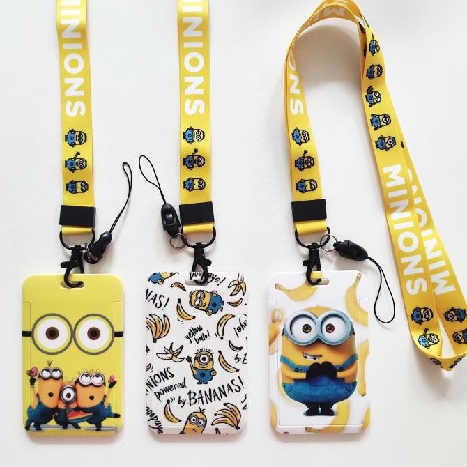 

READY ID Card Holder Name Tag Lanyard / Kalung Wadah Kartu Minion Lucu NEW