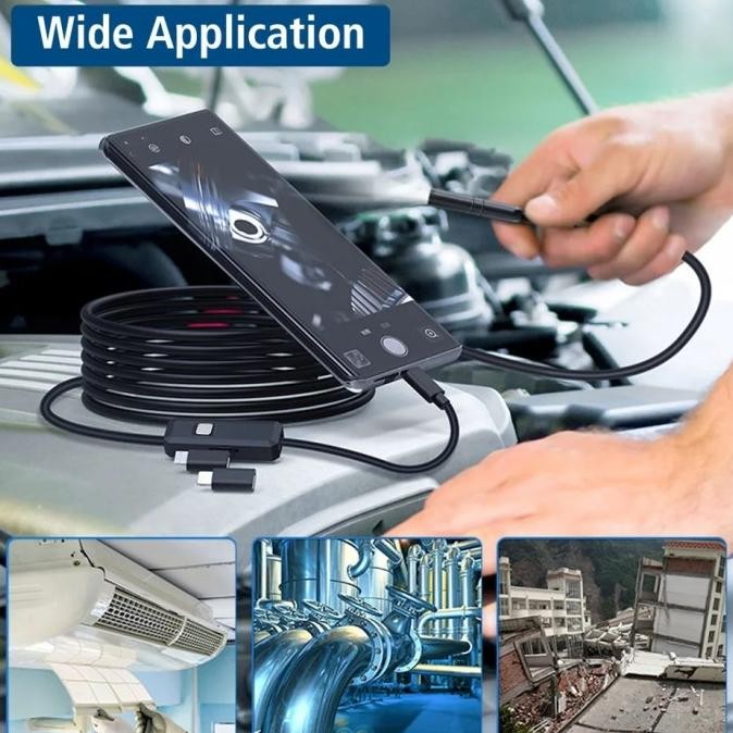 Kamera Kabel Endoscope Android Pc Waterproof Industrial Usb 3 In 1 Micro Usb Tipe C Mini Camera Endo