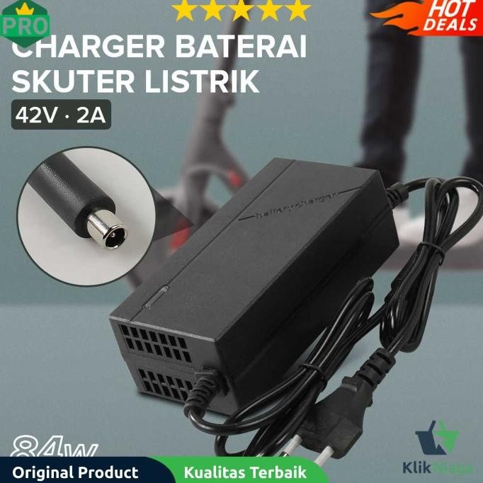 Adaptor Cas Charger Baterai Skuter Sepeda Listrik DC 42V 2A - 36V 2A