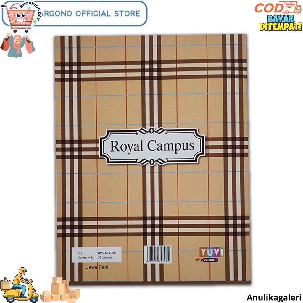 

My Book Yuvi Buku Tulis Royal Campus New Series 38 Lembar - 10 Buku D Cod