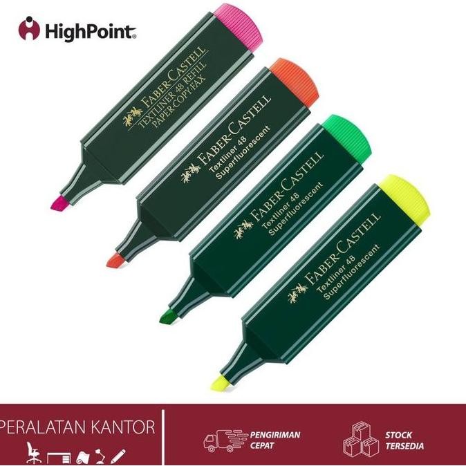 

12 pcs Faber Castle 48 Textliner Multicolor Flourescent Highlighter Original