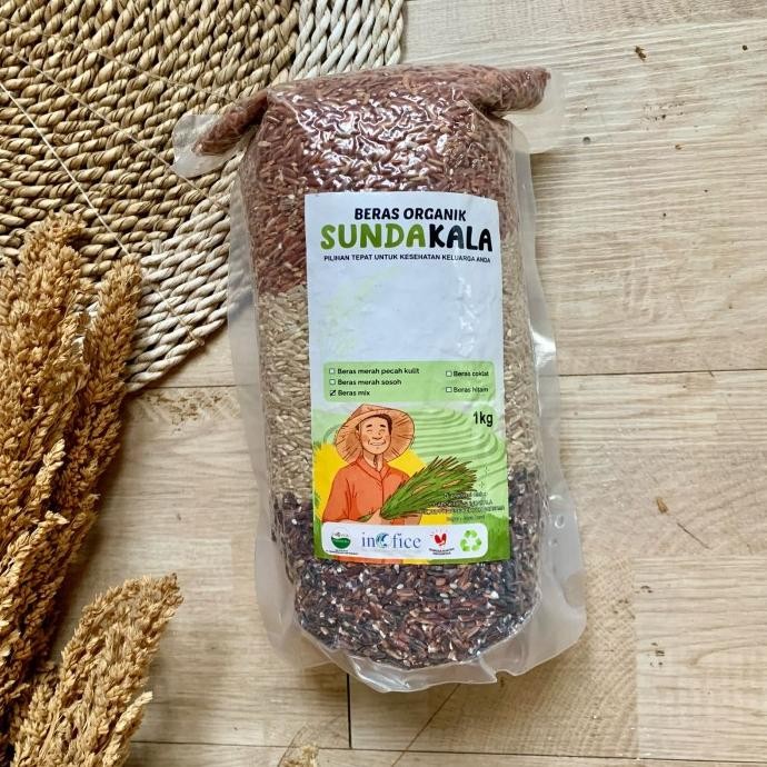 

Baru Beras Mix Sundakala Organik 1kg - LSO Certified - Goreng, Hitam, Diet, Merah, Food - Bahan