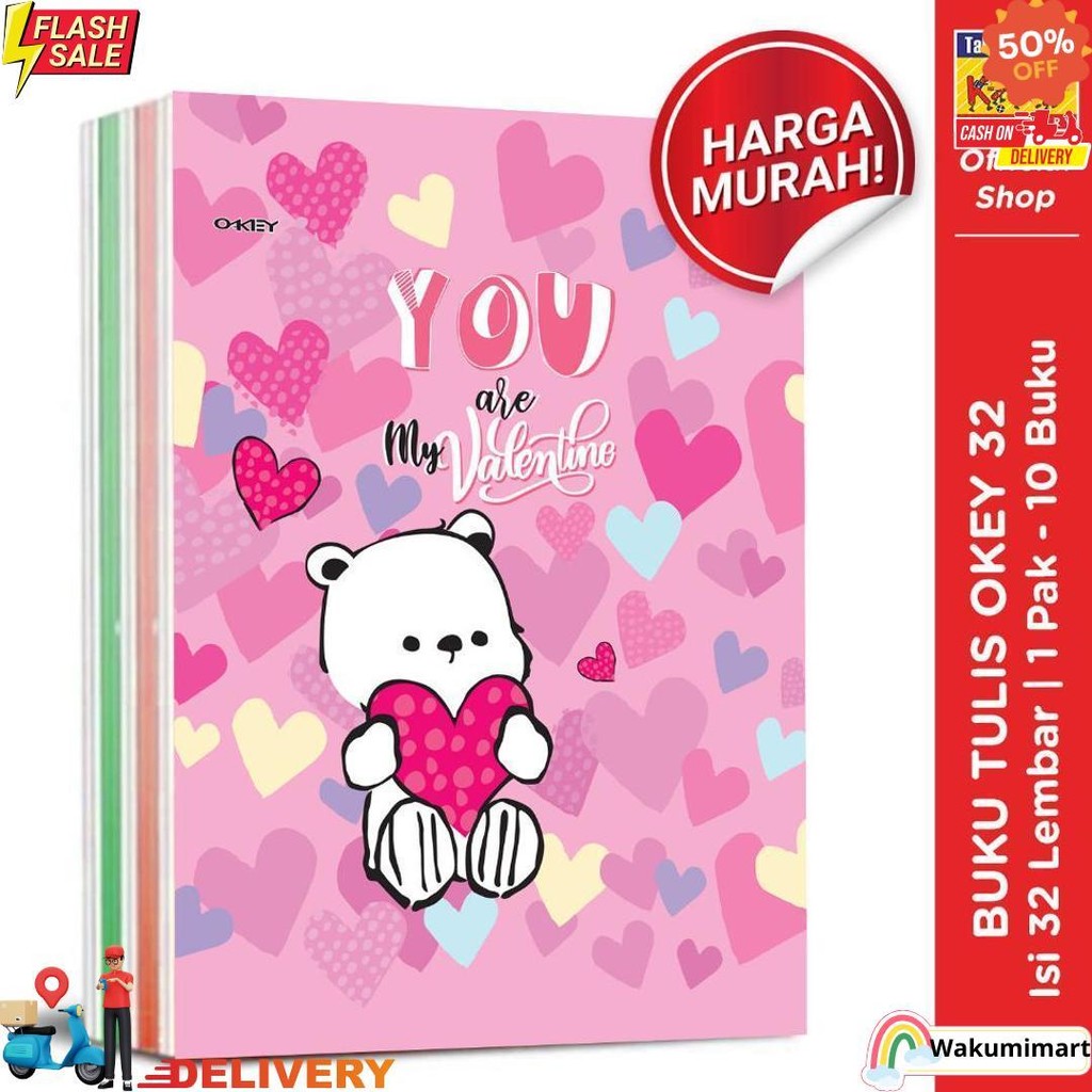 

1 Pack / 10 Buku Tulis Okey 32 Lembar / Buku Tulis Isi 32 Lembar / Buku Catatan / Note Book D Best Seller