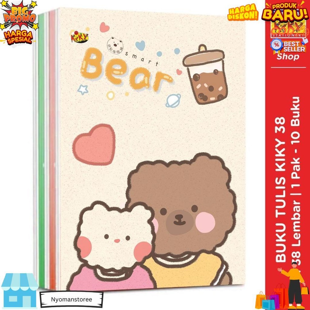 

Kiky Buku Tulis 38 Lembar - 10 Buku / Motif Random D Termurah
