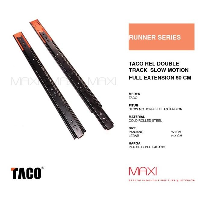TACO Rel Laci 50 CM - Rel Laci Double Track Slow Motion Full Extension