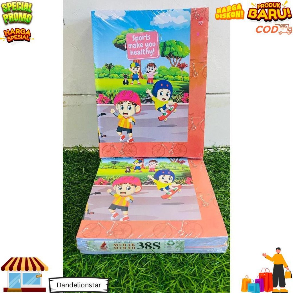 

Buku Tulis Merak Merah 1 Pack 30 Lembar & 38 Lembar / Buku Sekolah Mm 30 & 38 Lembar D Gratis Ongkir