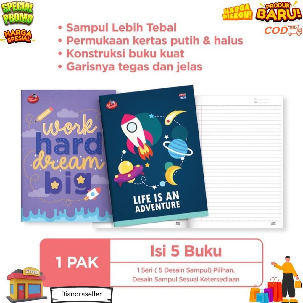

Buku Tulis Sidu Maxi 42 Lembar - 5 Buku D Sale