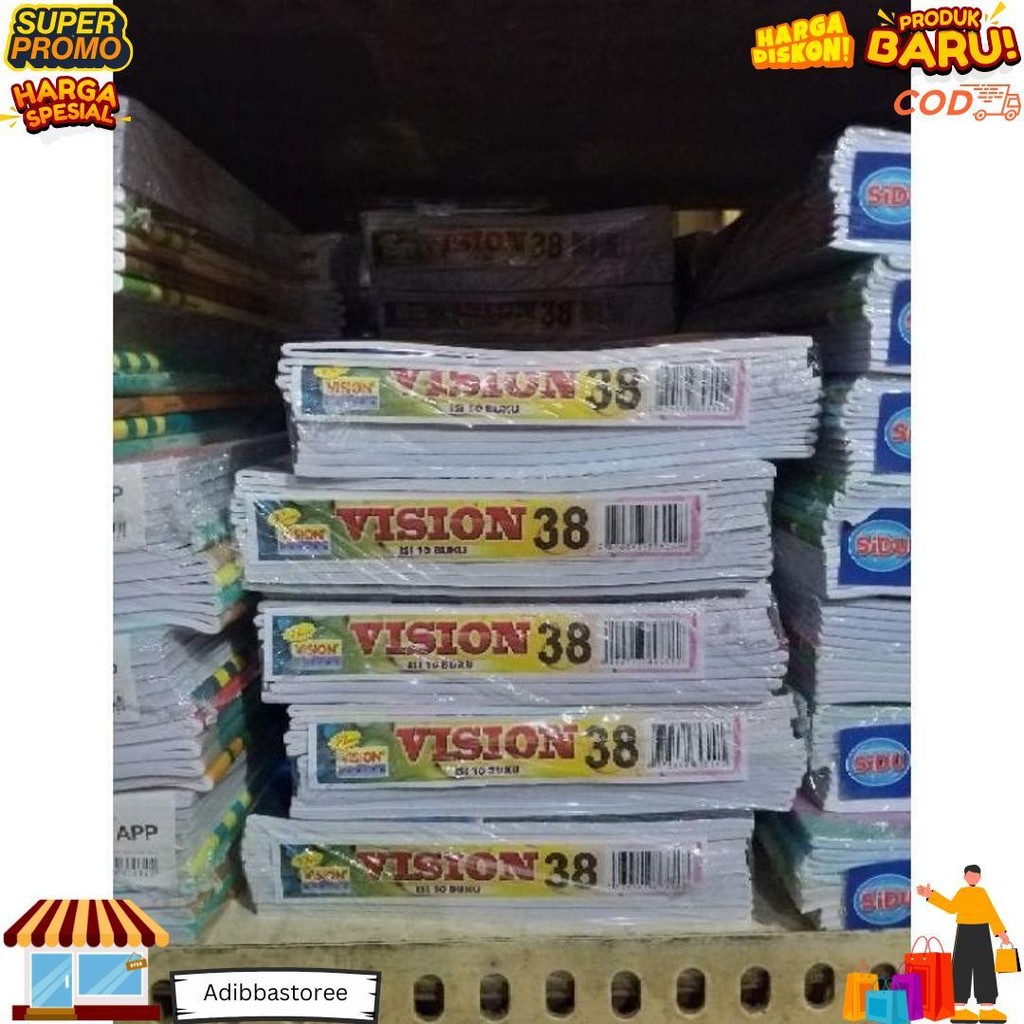 

Buku Tulis Vision 38 Lembar Isi 10 Pcs D Terlaris