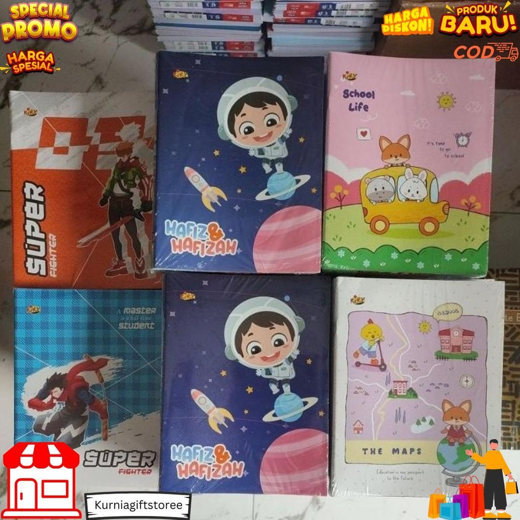 

Buku Tulis Kiky 38L/10 Buku ( Berwarna & Bermotif ) D Promo Puncak