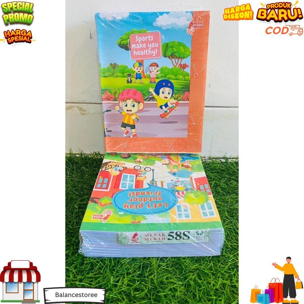 

Buku Tulis Merak Merah 1 Pack 50 Lembar & 58 Lembar / Buku Sekolah Mm 50 & 58 Lembar D Best Seller