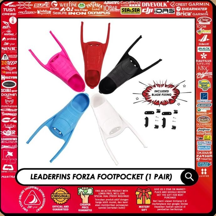 Foot Pocket Forza Leaderfins Long Fins Freediving With Assembly Kit