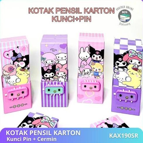 

BOS Kotak Pensil Karton Berdiri Tingkat Pin/Cermin/Pencil Box/Wadah Pen Stationery/Kotak Pensil Canggih/Kotak Pensil Aesthetic