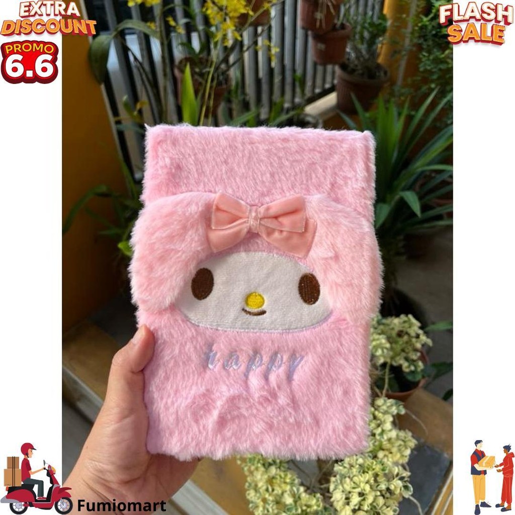 

Buku Notebook Bulu Sanrio / Buku Bulu Sanrio Hello Kitty / Cinamon / Melody / Kuromi D Promo Puncak