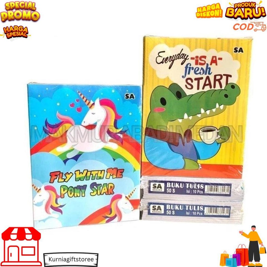 

(1Pack:10Pcs) Buku Tulis Isi 50 Lembar Termurah! Best Seller / Buku Tulis Sekolah Murah Bergaris Sa / Sp Isi 50 Lembar 10 Buku / Buku Tulis Murah 50 Sp / Sa D Promo 4.4
