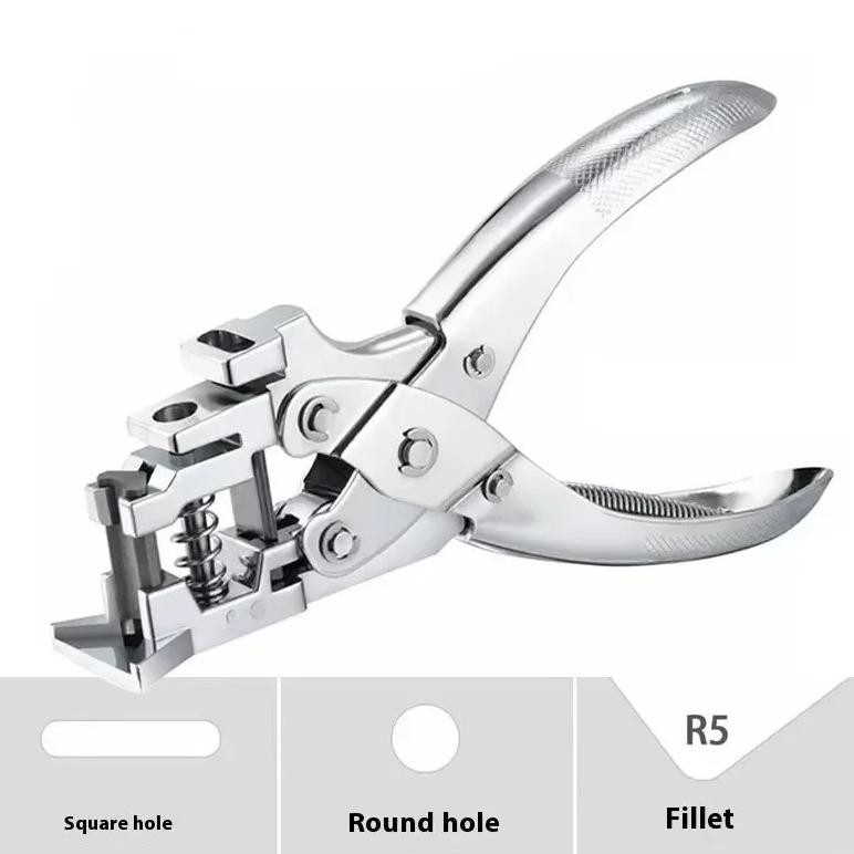 

Multifuctional Hole Puncher Pvc Plastic Id Cutter Paper Tag Tool Plier Hole Identity Puncher Punch Stationery Office Supplies