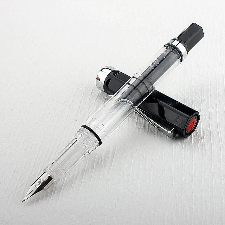 

9Pcs Lanbitou Transparent Fountain Pen F/Ef/Hooded Nib Piston Filler Ink Pens For Writing School Office Supplies Stationery